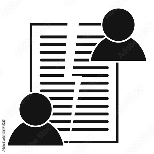 Divorce agreement icon. Simple illustration of divorce agreement vector icon for web design isolated on white background