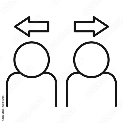 Divorce intervention icon. Outline divorce intervention vector icon for web design isolated on white background