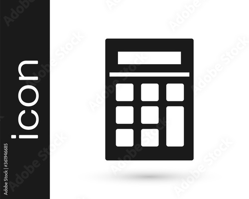 Grey Calculator icon isolated on white background. Accounting symbol. Business calculations mathematics education and finance. Vector Illustration.