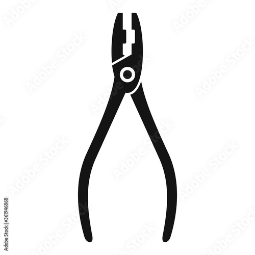 Dental forceps icon. Simple illustration of dental forceps vector icon for web design isolated on white background