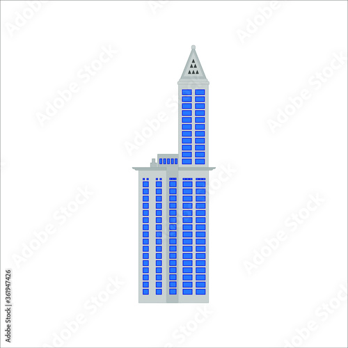 Obraz na płótnie SEATTLE, WASHINGTON - JULY 3, 2020: Smith Tower of Seattle city in United States w salonie