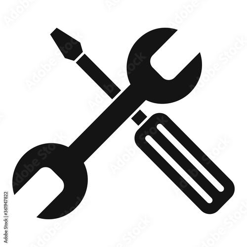 Service center tools icon. Simple illustration of service center tools vector icon for web design isolated on white background