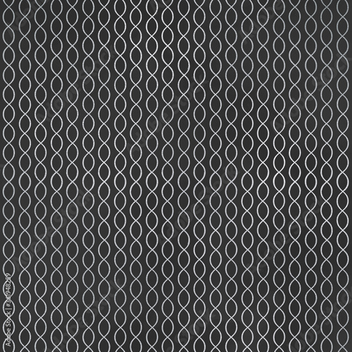 Seamless Silver Pattern on Dark Gray Background