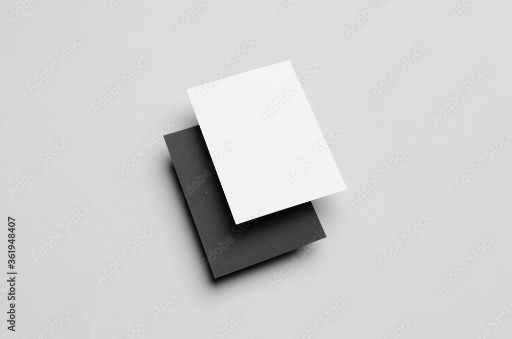 Black & White A6 Flyer / Postcard / Invitation Mock-Up Black & White A6 Flyer / Postcard / Invitation Mock-Up