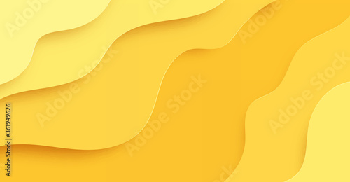 Papercut multi layers 3D color texture vector background. Abstract topography concept design or flowing liquid illustration for website template. Smooth origami art shape paper cut