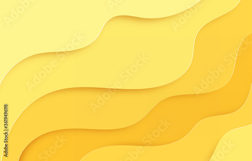 Papercut multi layers 3D color texture vector background. Abstract topography concept design or flowing liquid illustration for website template. Smooth origami art shape paper cut