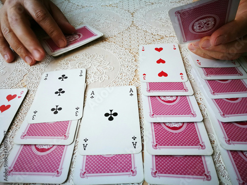 Foto Solitaire. Artistic look in vintage vivid colours.