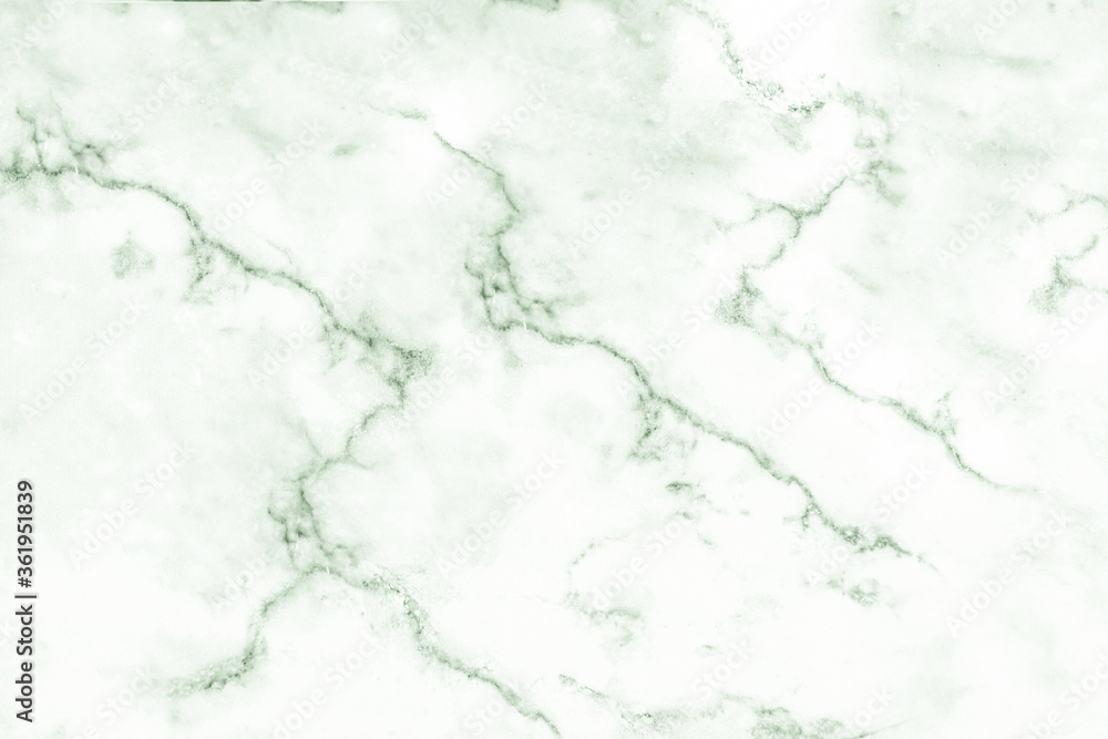 Fototapeta premium Green white marble wall surface gray pattern graphic abstract light elegant for do floor plan ceramic counter texture tile silver background.