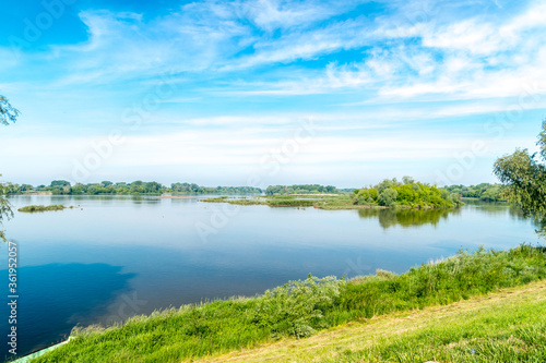 Vistula river at summer time in Poland.