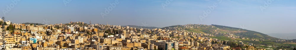 panoramic cityscape of the skyline of the Jordanian city of Jerash
