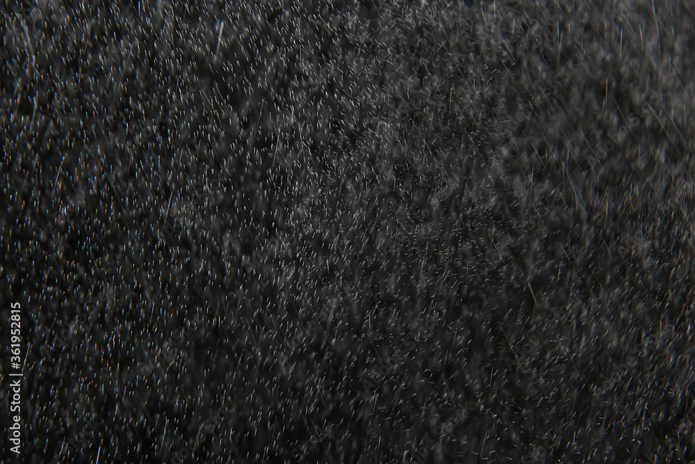 Fototapeta premium background for overlay black rain, abstract studio drops water drops bokeh