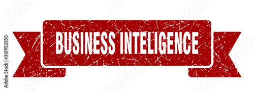 business inteligence ribbon. business inteligence grunge band sign. business inteligence banner