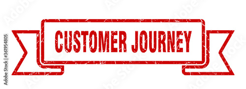 customer journey ribbon. customer journey grunge band sign. customer journey banner