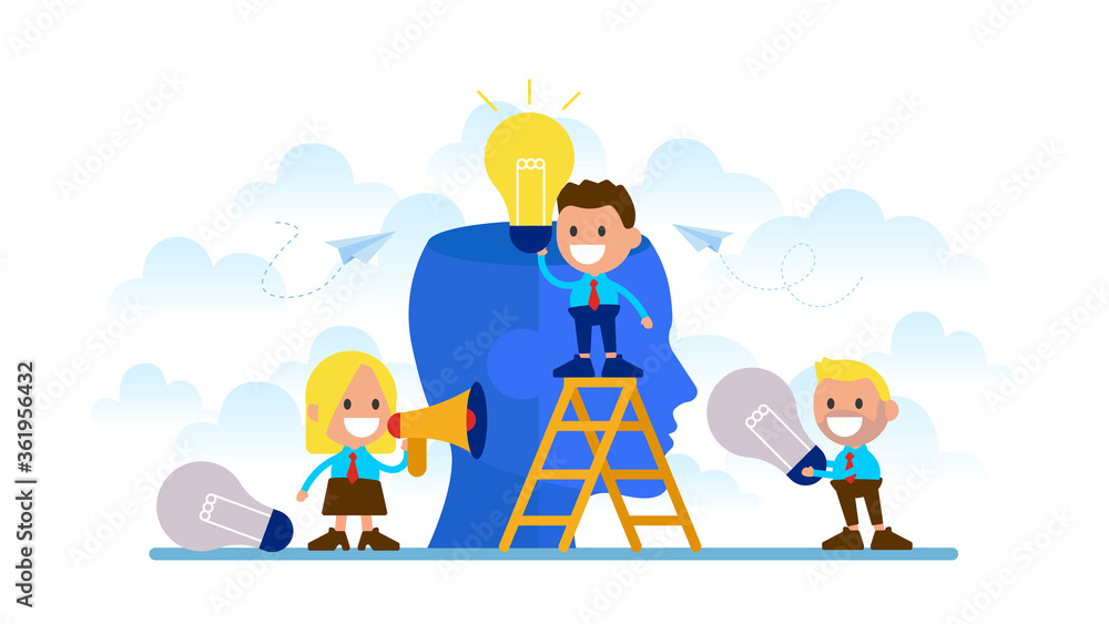 Fototapeta premium Workers is engaged in joint search for ideas. 