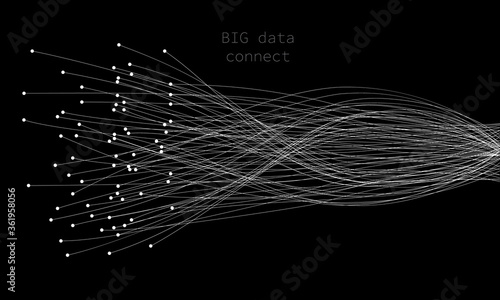 big data concept. white stripes on black background