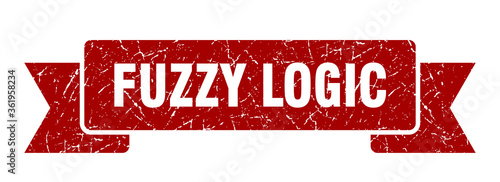 fuzzy logic ribbon. fuzzy logic grunge band sign. fuzzy logic banner