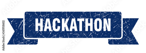 hackathon ribbon. hackathon grunge band sign. hackathon banner