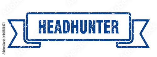 headhunter ribbon. headhunter grunge band sign. headhunter banner