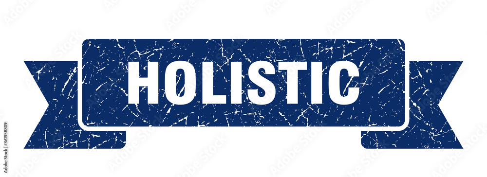 holistic ribbon. holistic grunge band sign. holistic banner