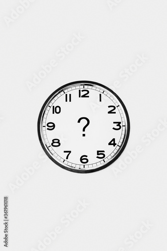 Clock with a question mark