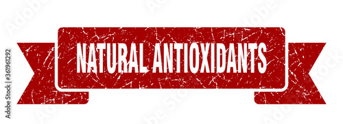 natural antioxidants ribbon. natural antioxidants grunge band sign. natural antioxidants banner