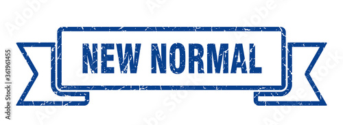 new normal ribbon. new normal grunge band sign. new normal banner