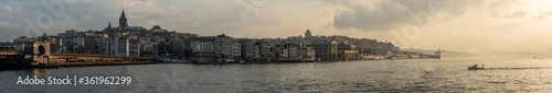 panoramic sunset view on Istanbul Constantinople in augst summer © Pascal