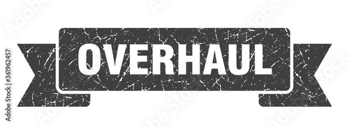overhaul ribbon. overhaul grunge band sign. overhaul banner