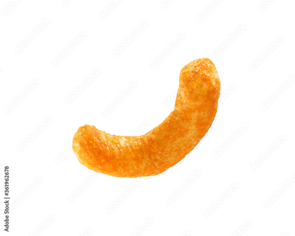 Spicy puff snacks in butter and cheese flavour. Tasty Confectionery product for kids. Spicy puff snacks in butter and cheese flavour. Tasty Confectionery product for kids.