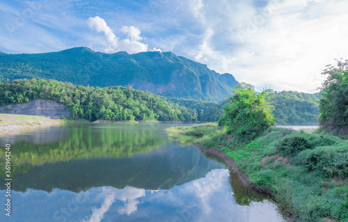 Beautiful view to reservoir  Ban Mae Khaon Chiang Dao, Chiangmai Thailand © udom