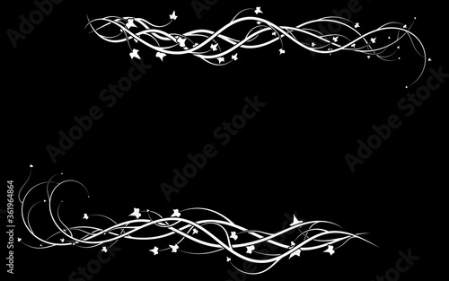 white ivy weaving frame on a black background new