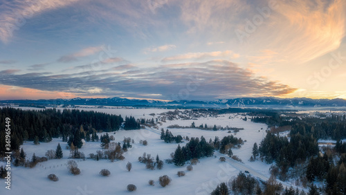 beautiful landscape with valleys, lakes and rivers in High Tatras