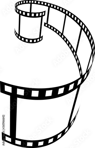 Film strip vector illustration on white