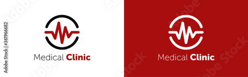Symbol of cardiology isolated on white background. Vector illustration