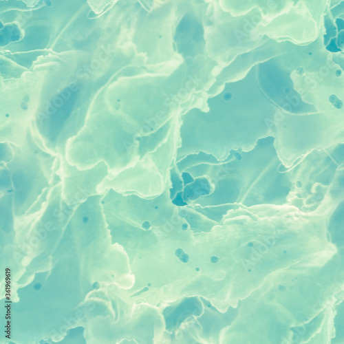 Alcohol Ink Seamless Pattern. Mint Green 