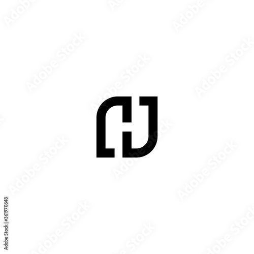 HJ JH Initial logo template vector