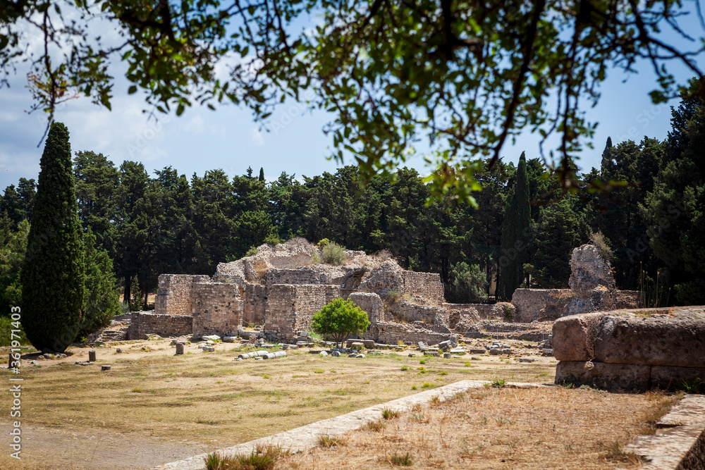Ruins of asclepeion in kos, greece. Ancient greek temple dedicated to Asclepius Ruins of asclepeion in kos, greece. Ancient greek temple dedicated to Asclepius