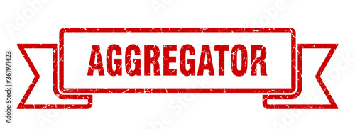 aggregator ribbon. aggregator grunge band sign. aggregator banner