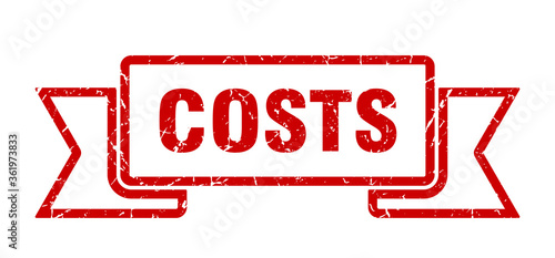 costs ribbon. costs grunge band sign. costs banner