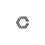 IC CI Initial logo design template vector