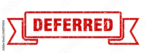 deferred ribbon. deferred grunge band sign. deferred banner
