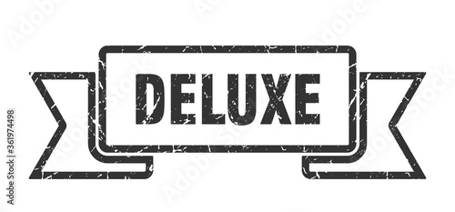 deluxe ribbon. deluxe grunge band sign. deluxe banner