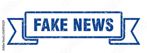 fake news ribbon. fake news grunge band sign. fake news banner