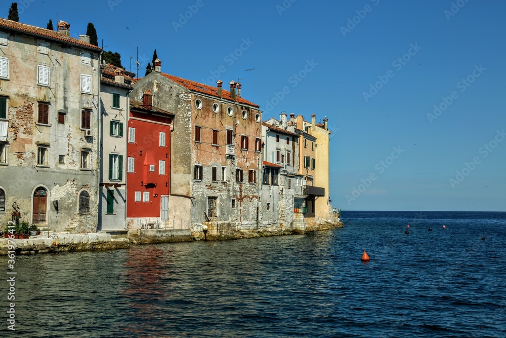 waterfront of the venetian town of Rovinj in Croatia