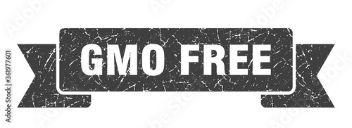 gmo free ribbon. gmo free grunge band sign. gmo free banner