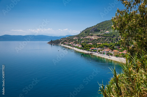 Panoramic view on Ilia beach at Evia island, Greece.