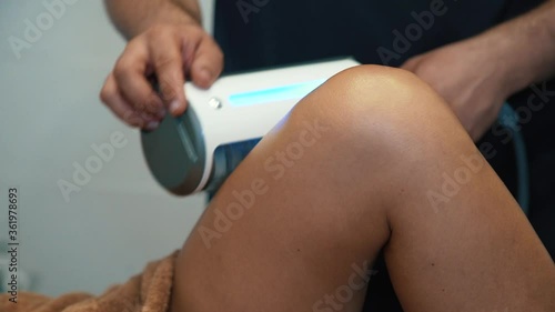 woman receives a spa treatment