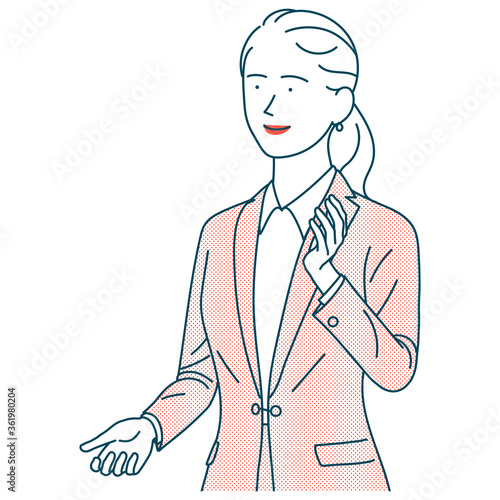 Woman wearing a suit