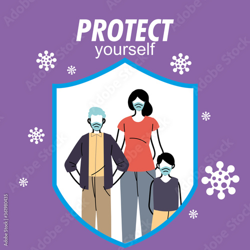family safely protected from the virus