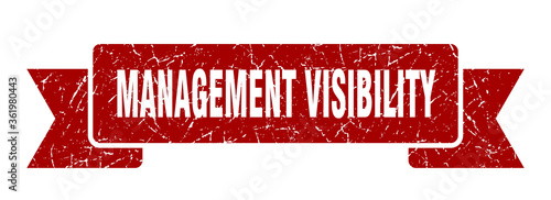 management visibility ribbon. management visibility grunge band sign. management visibility banner